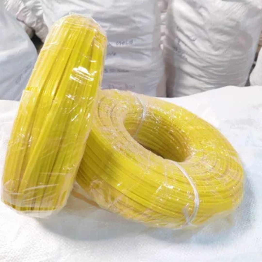 Yellow VIRGIN bag Wire